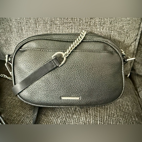 - Rebecca Minkoff Black Crossbody Bag with Silver Chain - Picture 3 of 7